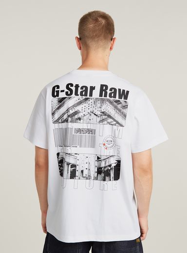 Barcode Back Graphic Loose T-Shirt
